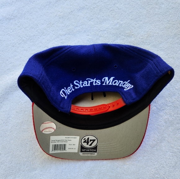 RANGERS|47 Trucker Snapback|All Felt Crown Brim|Rangers Script|Silver Under Brim - Picture 3 of 4